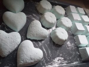 In the making of the shower steamers In the making of the shower steamers